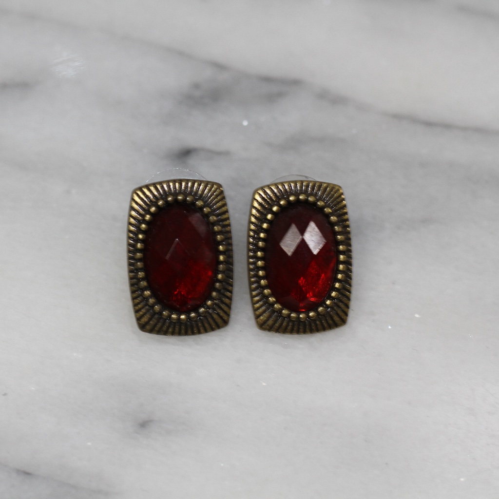Ruby Gold Earrings